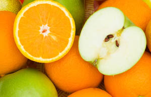 Image of apples and oranges.